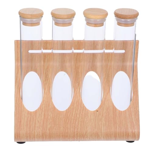 YOSADIER コーヒー豆ガラス瓶収納ラック 棚付き用試験管ディスプレイスタンド 壁掛け対応 耐久性素材で整理整頓に