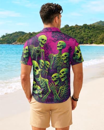 Image of 99TIMORO Fathers Funny Mens Hawaiian Shirt, Movie Button Down Short Sleeve Top, Father Day Summer Gifts