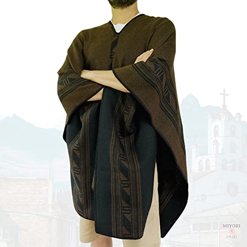Image of Alpaca Poncho Men Ponchos Adult Wool Poncho Men Pancho Men Mens Poncho Cloak