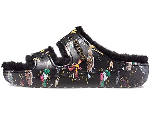 Image of Crocs Women's Classic Harry Potter Cozzzy Fuzzy Platform Sandals