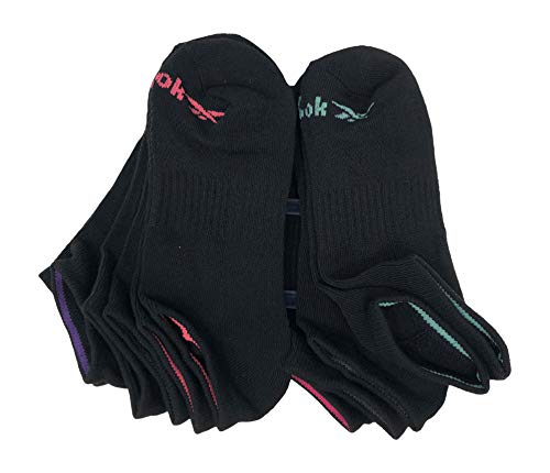 Reebok Ladies Low Cut Perfomance Training Socks (sock size 9-11/shoe size 4-10, Black Multi)