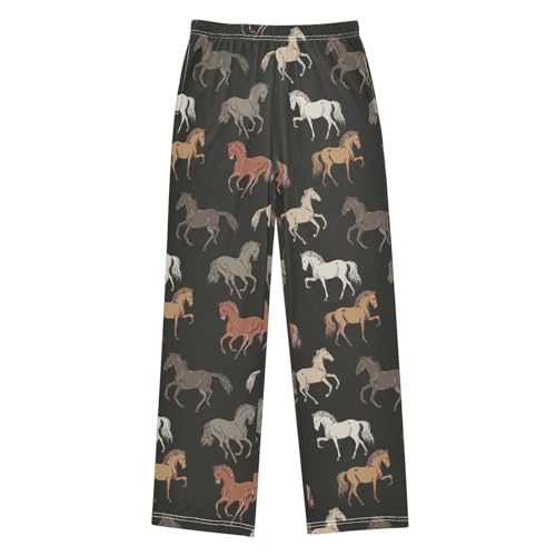 Horses Animals Boys Pants for Kids Jogger Pants with Pockets S-XL