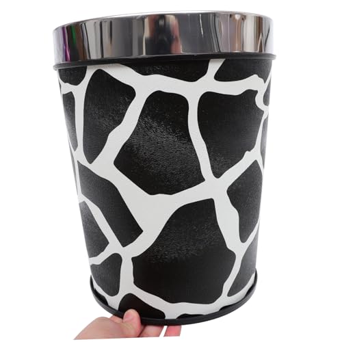 Caneca de basura con estampado de vaca para oficina y cocina miniatura 3