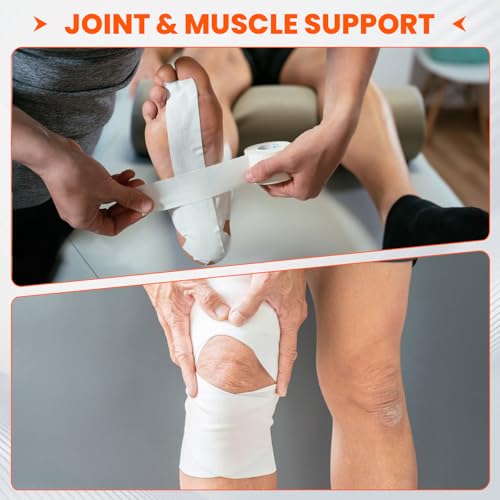 Image of 16 Pack Athletic Tape, White Sports Tape for Wrist Ankle Protection, Sports Tape Athletic No Sticky Residue, Easy to Tear Gymnastics Tape for Soccer, Football, Training Supplies (1.5 inch x 160 Yards)