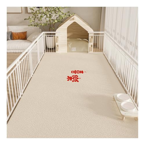 Quxxuolペットフロアマット ペットカーペット 防水・防尿 PVC 犬飼育用 犬猫用 防音・防湿カーペット 食事マット 滑り止め 犬ケージマット お手入れ簡単 多シーンで使用可能 キッチン レストラン 軒下 (A23,140*160CM)