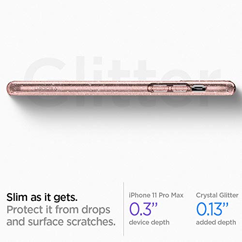 Image of Spigen Liquid Crystal Glitter Designed for Apple iPhone 11 Pro Max Case (2019) - Rose Quartz