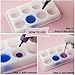 BIGEBO Silicone Palette with Lid, Non-Stick Silicone Paint Palette Resin Color Mixing Box for UV Resin Accessories Tools