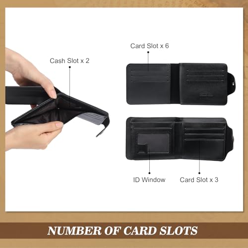 Personalized Wallet for Men - Gift for Him Husband Boyfriend or Dad - Leather Bifold Wallet with Name and Photo Engraved3