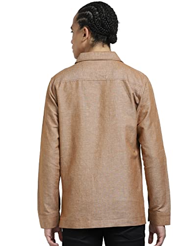 Image of JACK & JONES Men's Standard Length Solid Slim Fit Notch Lapel Collar Jacket