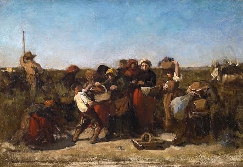 Tableau toile La Vendemmia Jules-Adolphe Breton déco 60x90cm