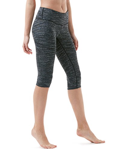 TSLA CLSL Women Capri Yoga Pants with Pockets, Capri Workout Leggings, 4-Way Stretch
