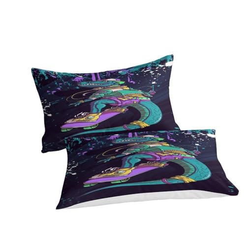 Housse de couette 3D dinosaure en microfibre supérieure durable et douce pour lit King - 5