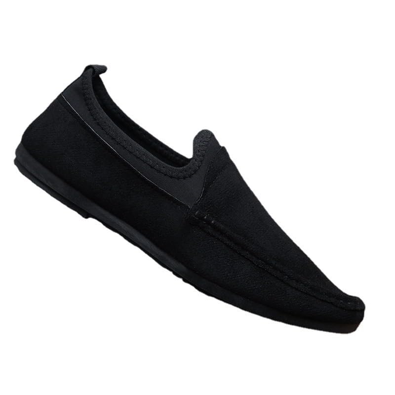 Men's Loafers Shoes Round Toe PU Leather Solid Color Loafer Shoes Flexible Comfortable Anti-Slip Prom Walking Slip-on