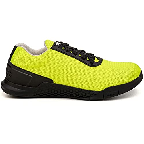 Tênis Rock Fit Grip 3 Amarelo Flour Preto Cross Training Calçado Musculação Academia Confortável (36)