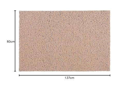 Image of Pvc Cushion Rectangular Foot Mat Dirt Rub Thick Mesh Main Entrance Doormat With Anti-Slip Rubber Backing For Home,Bedroom,Bathroom,Offices,Restaurants,Hospitals Shops (2X4 Feet,Cream).