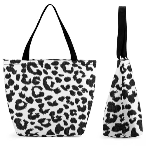 Sac à main léopard noir et blanc spacieux pour ne plus manquer de place en voyage