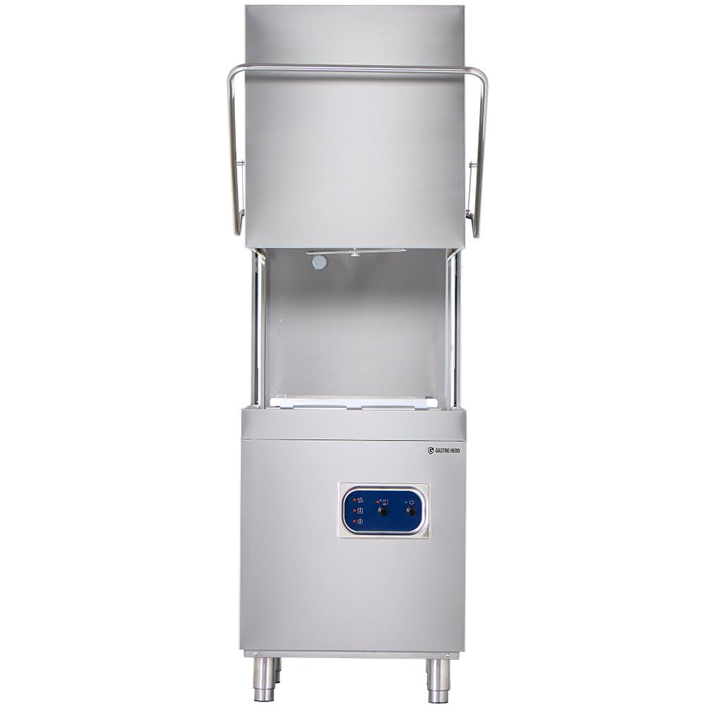 GastroHero Haubenspülmaschine ECO HSME54SL 400 V mit Reiniger- & Klarspüldosierer Ablaufpumpe 50x50 cm Gastro Spülmaschine