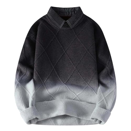 Jersey de trabajo hombre para invierno abrigo de punto manga larga casual y cómodo