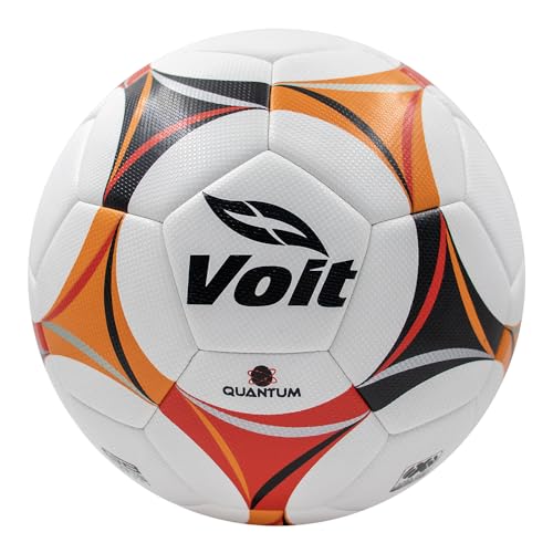 Voit Soccer Ball Size 5, Durable Ball Designed for Play on All Types of Surfaces, Hybrid, oragen, red & Black