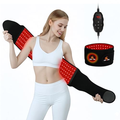 Red Light Therapy for Body 120 LEDs Infrared Light Therapy Wrap Belt for Waist Upgraded 3 in 1 Led Beads 660nm Red Light &850nm Near Infrared Light Device for Back with Timer