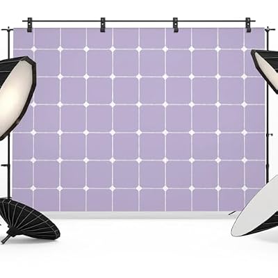 Purple Gingham Backdrop 10x8ft Modern Minimalist Geometric Plaid Photography Backdrop Fabric Photoshoot Background Tapestry Banner for Birthday Baby Shower Decoration Party Video Photo Studio Props