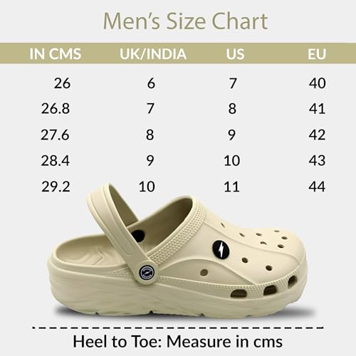 Image of BRUTON Unisex EVA Sandals | Lightweight Clogs with Adjustable Back Strap | Breathable Anti-Slip Casual Sandals for Walking, Beach, Travel & Daily Wear