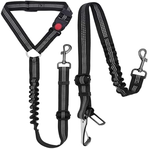 Adjustable 4-in-1 Dog Seat Belt by suzmei Cover