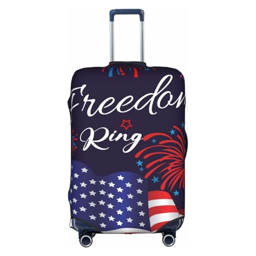 Travel Luggage Cover America Flag Independence Day Fashion Washable Baggage Suitcase Protector Fit For Luggage Small