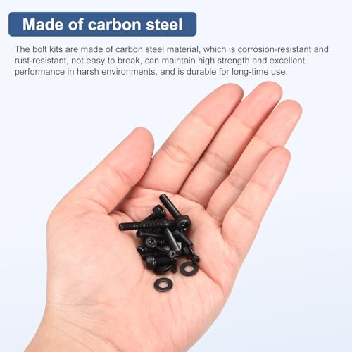 DTGN 100Pcs #6-32 Bolts Socket Head Screws Kit, #6-32 Screw Assortment, 12.9 Grade Steel #6-32 x 1/4", 3/8", 1/2", 5/8" - Image 3