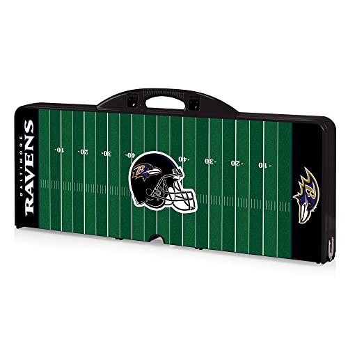 Image of Picnic TIME NFL Football Field Folding Picnic Table, Camping Table, Outdoor Table with Umbrella Hole