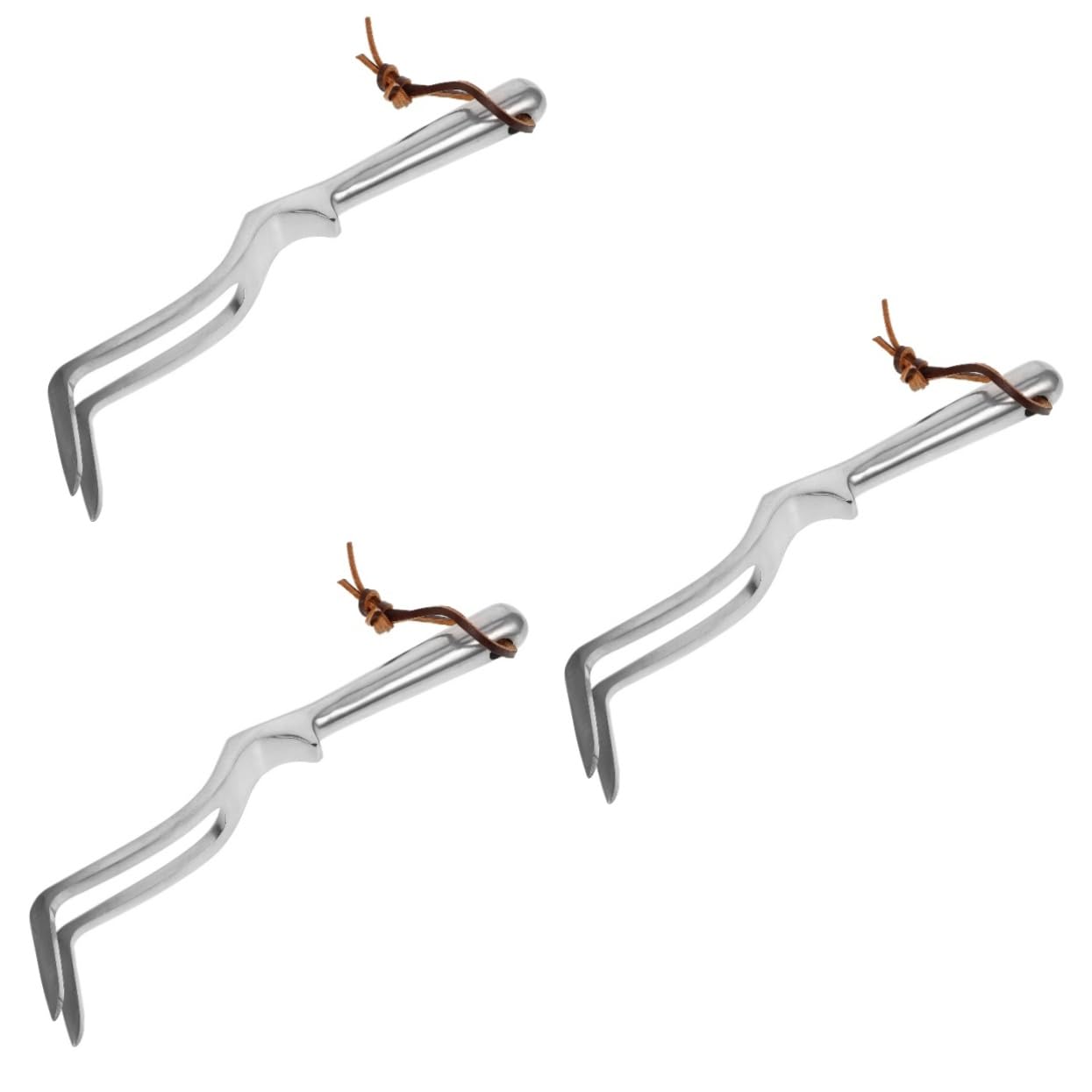 SHINEOFI 3 Stück Mini-Rechen Picker Landschaftsbau Handrechen Gartenrechen für die Gartenarbeit Gartenrake Handkultivator Pflanz Rechen Magnesium-Aluminium-Legierung Silver
