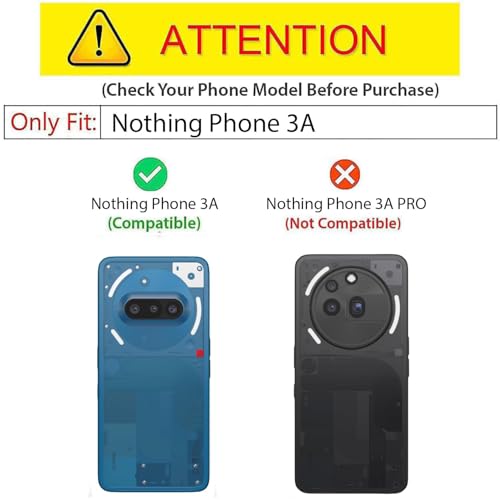 Image of Kapa Double Dip Full 360 Protection Back Case Cover for Nothing Phone 3A 5G (Black)