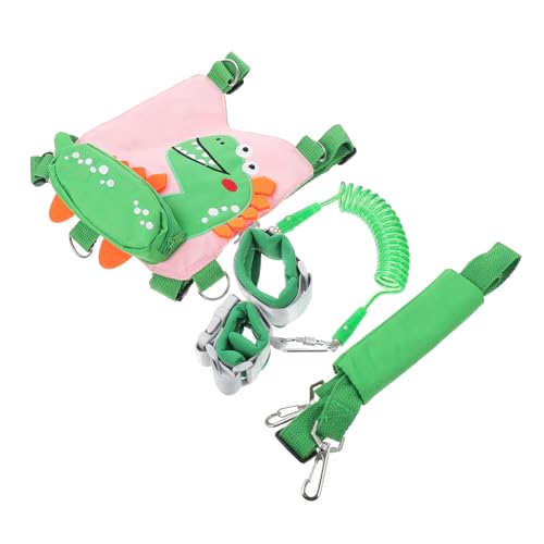 Toyvian 恐竜デザイン通気ベビー学歩帯 軽量 ハーネス紐 転倒防止付き付き子供用牽引ロープ