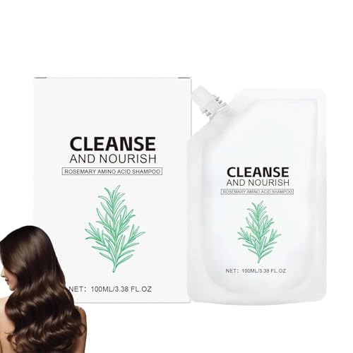 Rosmarin Aminosäure Shampoo,Rosmarin Shampoo für Haarwachstum,Stärkung ShampooSanfte Reinigung,Reparierendes und Nährendes Kopfhaut,für Dünner Werdendes Haar und Haarausfall