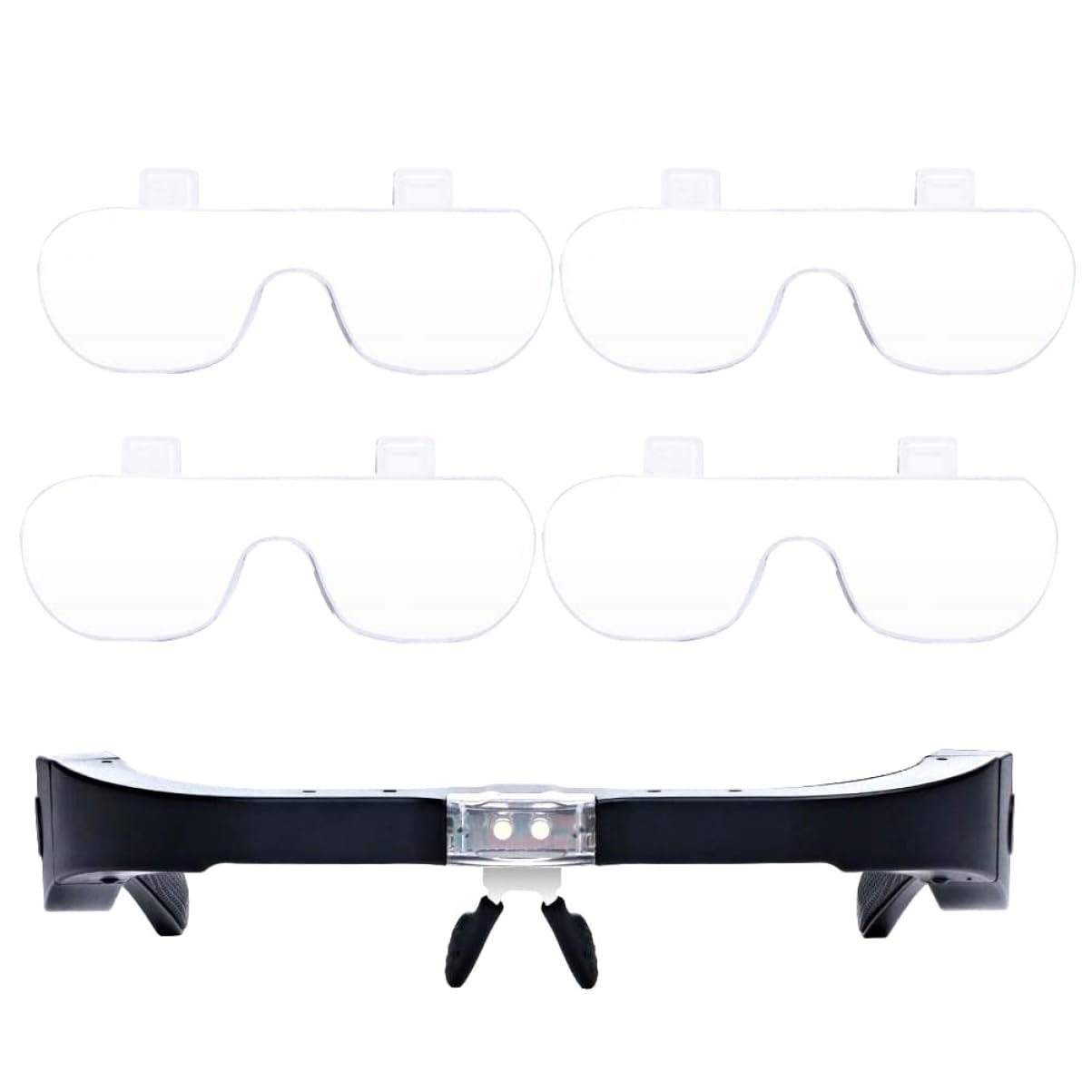 Recargable Luz LED 4 Lentes de Lectura Ergonómica para Reparaciones y para Uso Accesorio Portátil para Adultos