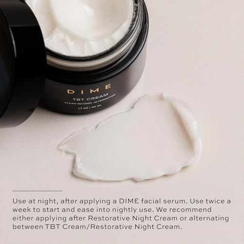 Image of DIME Beauty TBT Cream - Anti-Wrinkle Night Cream with Bakuchiol Retinol Alternative for Fine Lines, Firming and Smoothing Face Moisturizer, Vegan, Cruelty-Free, 1.7 oz / 50 ml