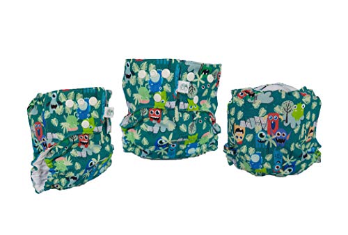 Fralda Ecológica Monstrinhos Dia e natação