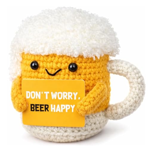 Bier Geschenke für Männer, Emotional Süßes Haken Kartoffel Partner Spielzeug mit Positiven Karten Zum Aufmuntern, Lustiges Gag Geschenk für Den Besten Freund Geburtstag Hausherrin Frau Sexlehrer