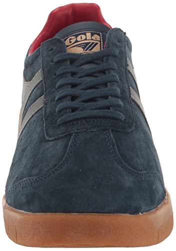 Image of Gola Men's Hurricane Suede Sneaker, Navy Ash Deep Red Gum, 8