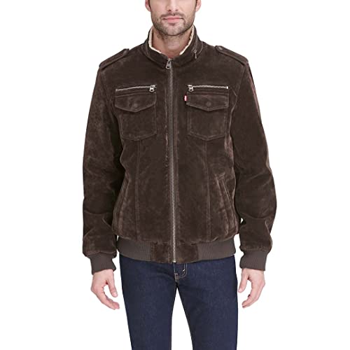 Levi's Men's Vintage Deer Faux Leather Aviator Bomber (Standard and Big & Tall)