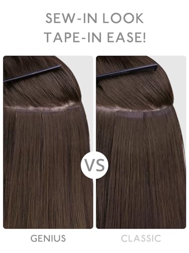 Image of WENNALIFE Genius Tape in Hair Extensions Human Hair, Invisible Tape in