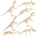 Hemobllo 7 Pièces Kit de Construction Squelette Dinosaure DIY, Figurines de Fossiles Réalistes à Assembler, Jouet Éducatif STEM pour Enfant Garçon Fille, Décoration de Fête et Cadeau Anniversaire