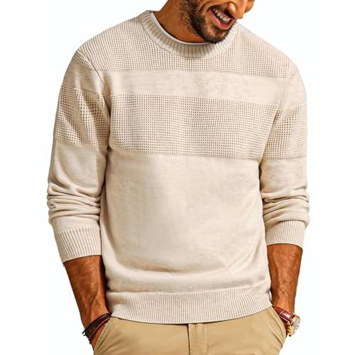 PJ PAUL JONES Mens Sweater Casual Crew Neck Pullover Textured Knit Sweaters