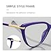 weiyuchen Fashion Cat Eye Glasses Frame TR90 Small Anti Blue Ray Eyeglasses Retro Women Office Lady Eyewears, Red