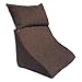 Formalind Lesekissen-Set für Bett und Sofa – Ergonomisch geformtes Keilkissen Plus kuscheliges Sofakissen zum Lesen, Fernsehen und Entspannen (Dunkelbraun)