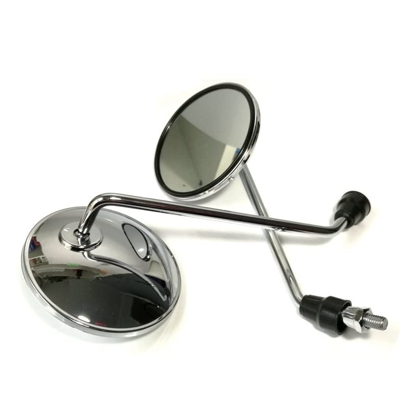 Retroviseur Moto Vue arrière de la Moto Miroir vélo électrique rétroviseur Miroir Miroir latéral cyclomoteur 8mm Rond Retro Moto