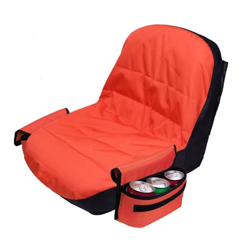 Tractor Seat Cover with Drink Pockets,Weatherproof Durable Riding Mower Seat