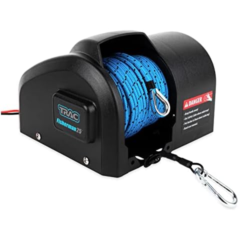Trac Outdoors Fisherman 25-G3 Elektrische Ankerwinde - Anker bis zu 11,3 kg - Inklusive 30,5 m vorgewickeltem Ankerseil mit Gebrauch (69002) Cover