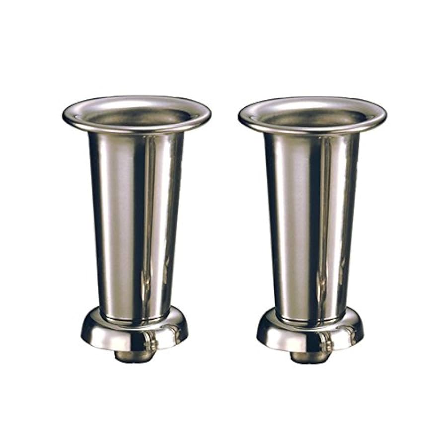 Amazon｜お墓用 花立 高級ステンレス製 台座付 ネジ式タイプ S型