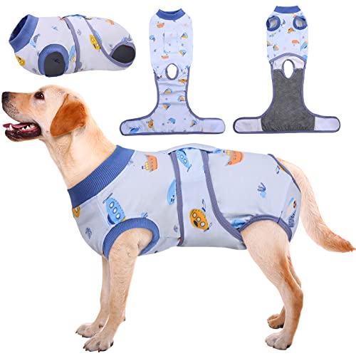 Kuoser Traje de Recuperación Quirúrgica para Perros y Gatos, Chaleco para Después de la Cirugía para Mascotas, Vendajes para Heridas Abdominales de Perros, Alternativa de Cuello Electrónico y Cono